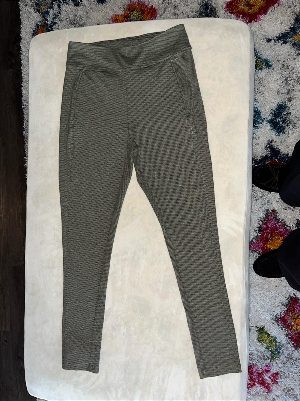 Talbots Olive Green Girls Stretch Knit Leggings